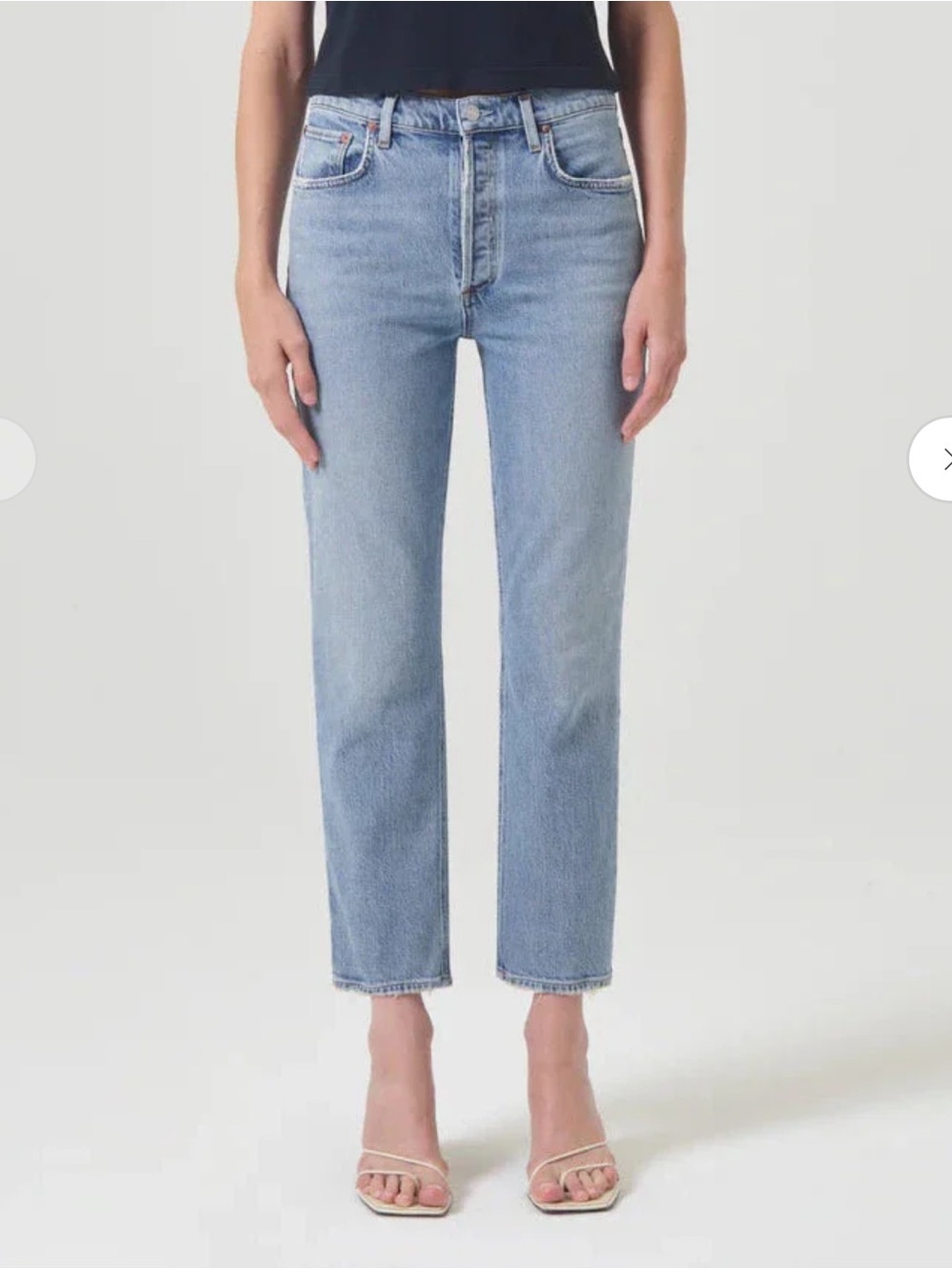 AGolde Riley jeans High-Rise Straight Leg Women's denim cropped NWOT 27
